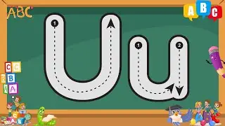 Learn to Trace Letter U (Capital & Small) + Fun Word Game | U for Umbrella | Learn Letters for Kids