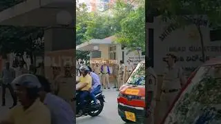 High level 😳😳 security at ACB Office for KTR carracing enquiry.....  #ktr #ktrlive #brs #brsnews