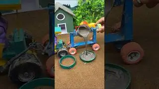 🚜😱Real Working Mini Tractor CementPillar Making Machine | DIY Construction#shorts #youtubeshorts