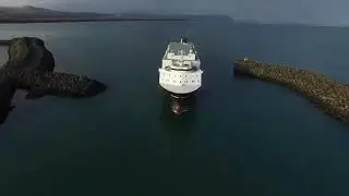DJI Phantom 3 professional 4K Fly a Drone Ship Smyril Line Cargo