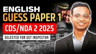 English Guess Paper-1 for CDS/NDA 2 2025