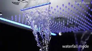 Cascada Luxury LED Shower Head | 4 Modes | Bluetooth & 64 Color Lights