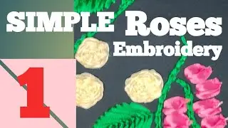 diy satin ribbon embroidery - tutorial sulam pita 1