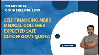 TN Medical Counselling 2025|Round 1 Self Financing MBBS Govt Quota|Expected Cutoff|Community rank
