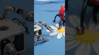 Tiny robots embroider a flower&hellip; the hard way! 🌸🤖 #RobotFails #TinyTech #Embroidery