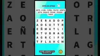Resuelve esta SOPA de Letras / Juegos Mentales