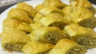 🔥 ХРУСТКІ рулетики з ТІСТА ФІЛО з фаршем та сиром 🧀🥩 | Швидка закуска в духовці, яка підкорює 