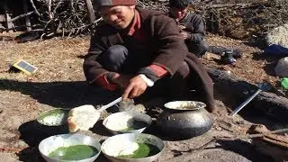 Nettle Curry and organic food by shepherded people ll Himayan poverty life ll Rural life