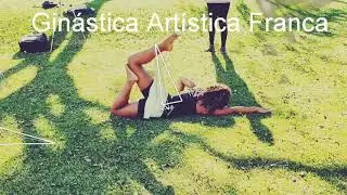 Treinando s&eacute;rie de solo de Gin&aacute;stica Art&iacute;stica