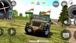 Modified Mahindra Thar😈Games: Indian Thar Green(Gadi Wala Games)Car Game Android Game part19 #games 
