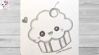 Cupcake Drawing | Easy Cupcake Drawing @littlemunchkin9