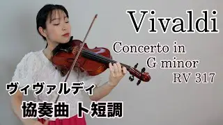 【ヴィヴァルディ】ヴァイオリン協奏曲ト短調第1楽章 Vivaldi Violin Concerto in g minor  RV317 Suzuki Method vol.5 鈴木メソード５巻