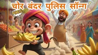 Chor Bandar Police Song 😆🐒 | Funny Banana Dance Kids Song||चोर बंदर पुलिस सॉन्ग 🚓