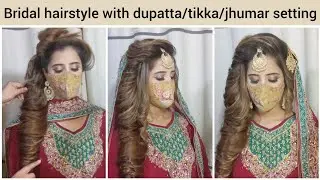 bridal hairstyle tutorial video | wedding hairstyle for muslim bride | easy hairstyle for engagement