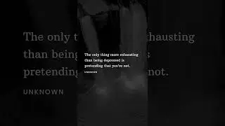 Pretending you&rsquo;re okay is the hardest part. #depressionquotes #maskingpain