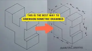 Best way to dimension an isometric drawing #engineeringdrawing  #technicaldrawing