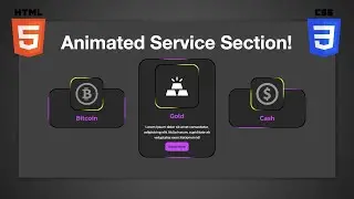Animated Service Section | How to make website more attractive with HTML CSS and JS Step by Step