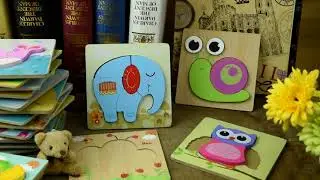 3D Wooden Animal Puzzle Set