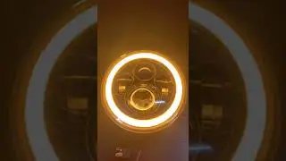 Lampu Daymaker LED 7 Inch 4 Mata Lensa 2 Warna High Low Harley & Jeep