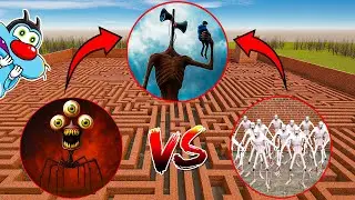 Build Head vs Siren Head vs Scp-096 In Garry Mod !