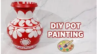 Clay Pot Painting Tutorial | Easy & Beautiful Folk Art Design 🎨