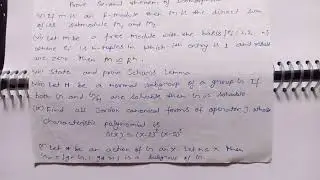 ADVANCED ABSTRACT ALGEBRA# M.SC.1st SEM. #IMPORTANT QUESTIONS #FOR EXAM #Dr.RMLAU