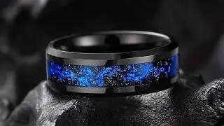king Will Nature Mens 8mm Black Silver ring mans stylish ring2024 the ring that started a revolution
