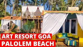 Goa 2021 | Art Resort - Palolem Beach | Goa Vlog | Top Resort in South Goa | Beach Cottage Room Tour