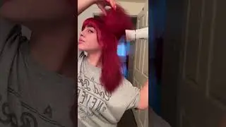 how i bleach and dye my roots :) ily Lunar Tides redhair #Shorts #fun