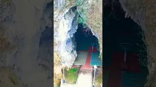 Basketball court built inside a karst cave #amazing #stunning #viral #nature