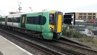377-620 and 377-612 depart Hackbridge Station