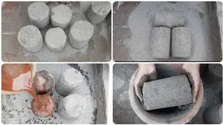 Black stone crush dry floor + red water paste pouring Crumbling superb crunch/ amazing video