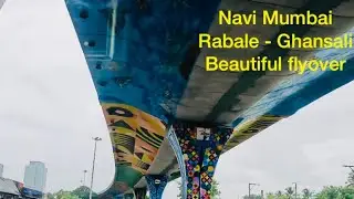 Beautiful colorful paintings are drawn under the flyover between Rabale and Ghansoli in Navi Mumbai