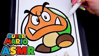 ASMR Coloring a Goomba Super Mario | ASMR Coloring Sounds for Relaxation (No Talking)