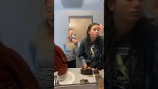 Bathroom Mirror Fun: Friends, Makeup, and Selfies#friends #makeup #selfie #bathroomfun