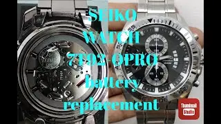 how to change SEIKO WATCH 7T92-OPRO BATTERY REPLACEMENT