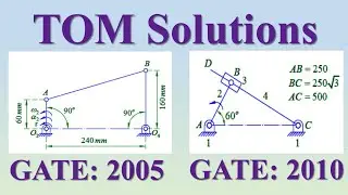 GATE ME 2006 & 2010 Solutions on Velocity Analysis (Module 3, Lecture 3)
