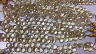Natural Honey Quartz Faceted Heart Briolette Beads | The Jewel Creation | TJC