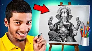 I am going to Draw my Most Realistic DRAWING of GANESH JI BHAGWAN 2025😱