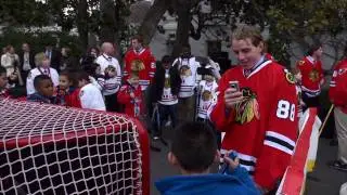 Blackhawks Visit White House: Michelle Obama Clinic