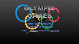 OLYMPIC GAMES - difference between number of athletes Anterior olympics vs Posterior olympics