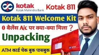 Kotak Mahindra Bank Welcome kit Unpacking & Review Kotak 811 Account ATM Card Passbook Cheque