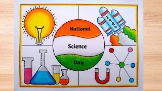 National science day drawing/ National science day poster/ National science day chart paper drawing