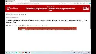 Simulazioni ECDL/ICDL - Modulo Presentation - Sezione 1, utilizzo dell'applicazione