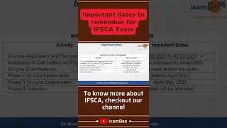 Important Dates to Remember for IFSCA Exam #ifsca #importantdates #exam