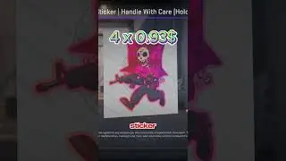 AK-47 Safety Net + Sticker | Handle With Care (Holo) #shorts  #csgoskins #cs2 #csgoart #stickercraft