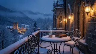 Enchanted Winter Evening at Victorian Castle | Dark Academia Winter Ambience for Holiday Reading