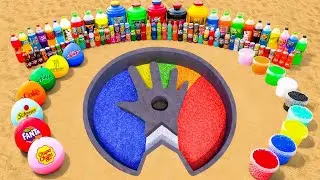 Big Toothpaste Eruption from Hands pit, Giant Fanta, Mtn Dew, Mirinda, 7up, Coca Cola vs Mentos