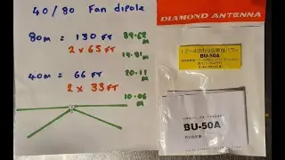 Step by step how to make a 80/40m Fan Dipole with 1:1 Diamond BU-50A Balun.