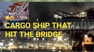 cargo ship that hit the bridge #youtube #ship #bridge